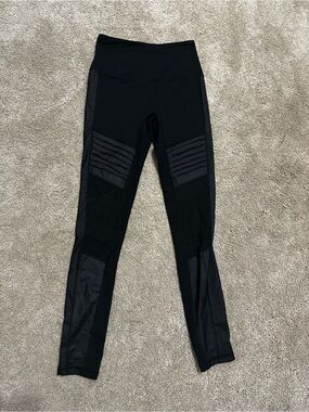 Victoria's Secret knockout tight Black Paneled moto Leggings